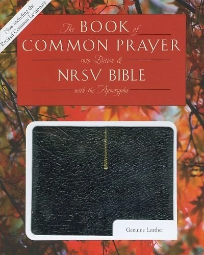 1979 Book of Common Prayer (RCL edition) and the New Revised Standard Version Bible with Apocrypha, genuine leather black, 9634AP