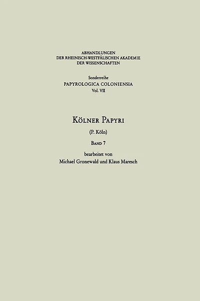 Kölner Papyri: P. Köln
