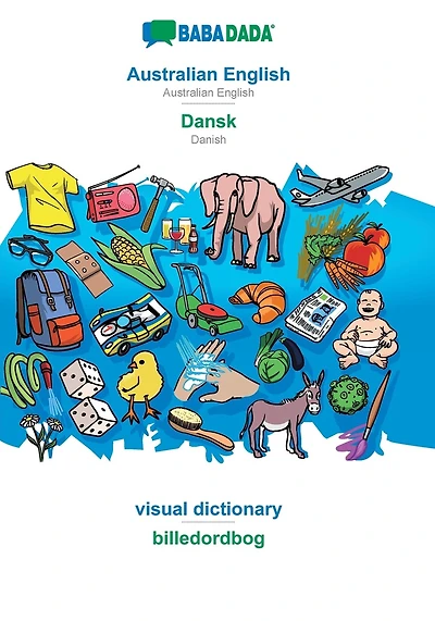 Australian English - Dansk, visual dictionary: BABADADA Australian English - Danish, visual dictionary