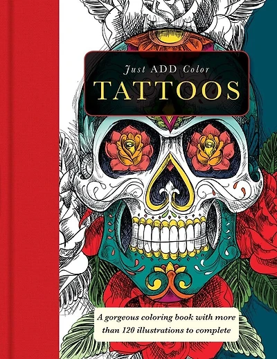 Tattoos: Gorgeous coloring books with more than 120 illustrations to complete