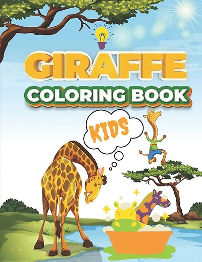 Giraffe Coloring Book Kids: And Teens (60P) Cute Giraffes, giraffe book, zentangle book giraffe, books for children, wildlife coloring books for kids, giraffe coloring books, Animal Coloring Books, Easy, And Relaxing High-quality images I Can Color Pages
