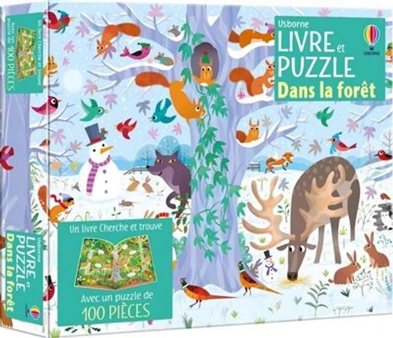 Dans la forêt : Coffret Livre et puzzle : Dès 5 ans: Coffret Livre et puzzle