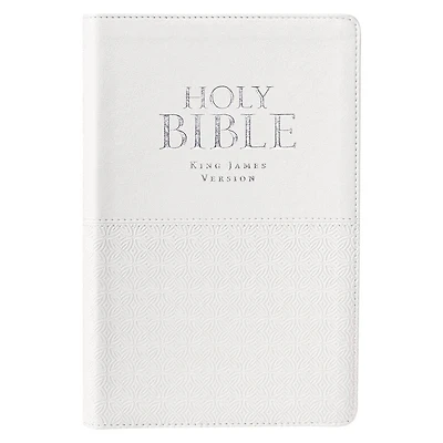KJV Bible Deluxe Gift Faux Leather, White