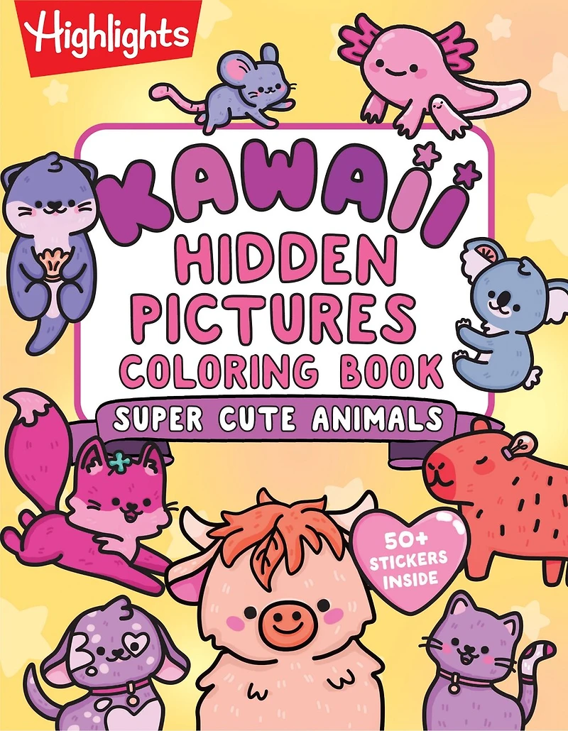 Kawaii Hidden Pictures Coloring Book: Super Cute Animals