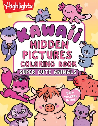 Kawaii Hidden Pictures Coloring Book: Super Cute Animals