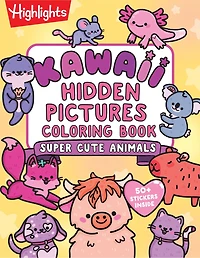 Kawaii Hidden Pictures Coloring Book: Super Cute Animals