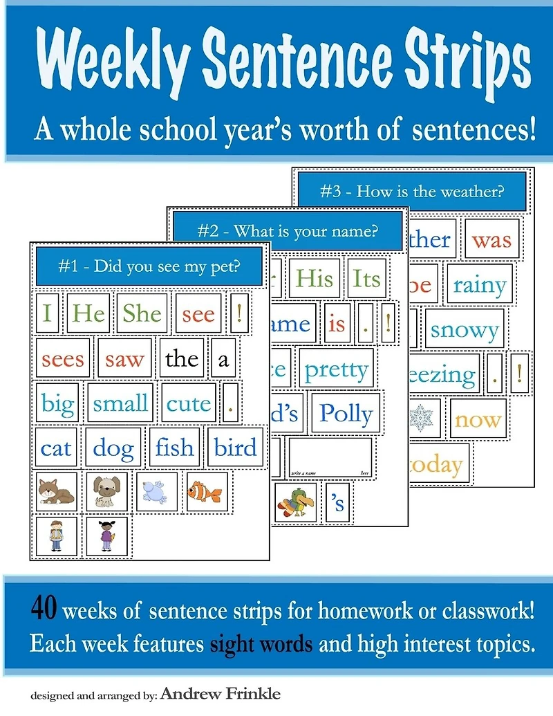 Weekly Sentence Strips