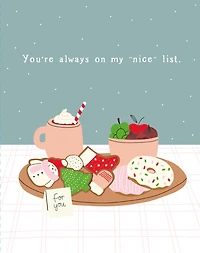 Love Muchly Greeting Cards: Holiday - You're always on my "nice" list (Pack of 6)