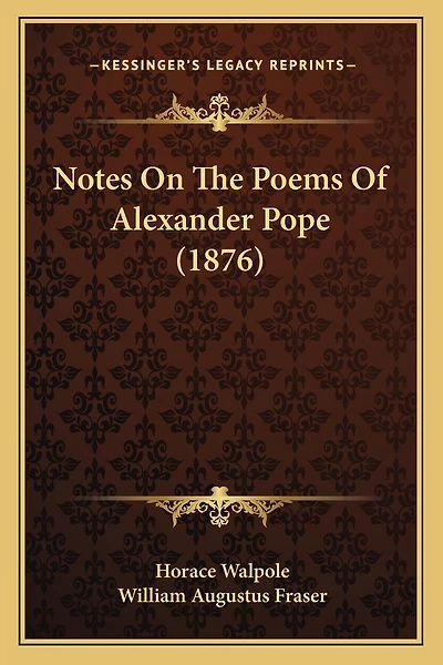 Notes On The Poems Of Alexander Pope (1876)