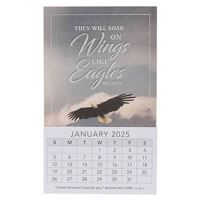 2025 Mini Magnetic Calendar Wings Like Eagles Isa. 40:31