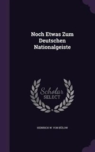 Noch Etwas Zum Deutschen Nationalgeiste