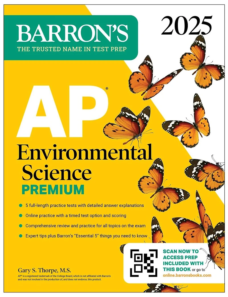 AP Environmental Science Premium, 2027: Prep Book With 5 Practice Tests + Comprehensive Review Online