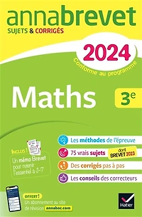Maths 3e: nouveau brevet 2025