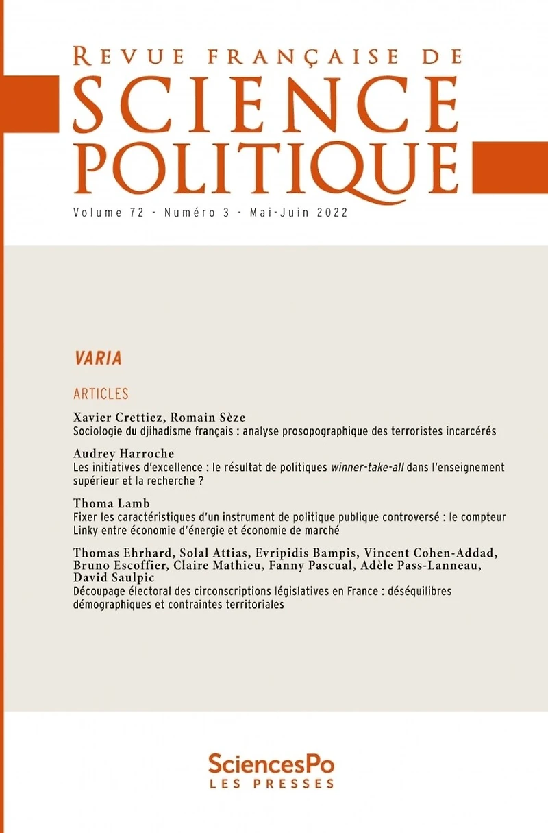 Revue française de science politique, n°72-3