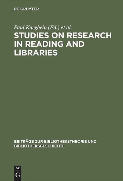 Studies on research in reading and libraries: Approaches and results from several countries
