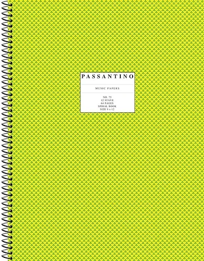 75. Spiral Book: 12-Stave: Passantino Manuscript Paper