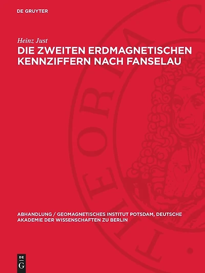 Die zweiten erdmagnetischen Kennziffern nach Fanselau