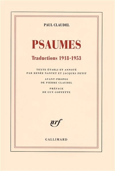 Psaumes: traductions 1918-1953