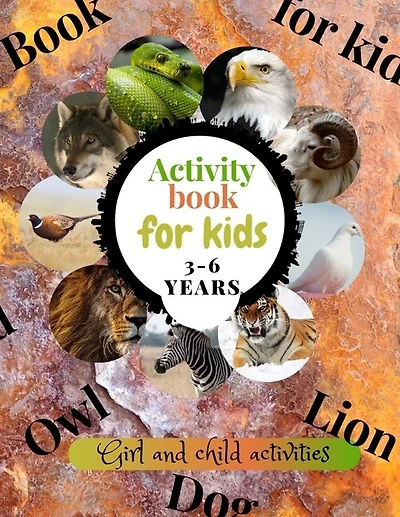Activity book for kids 3-6 years (animal): Activity book and coloring for kids my spy, easter basket stuffers, for 3-6 years