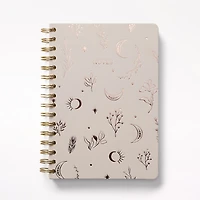 A5 Spiral Notebook, Celestial Floral
