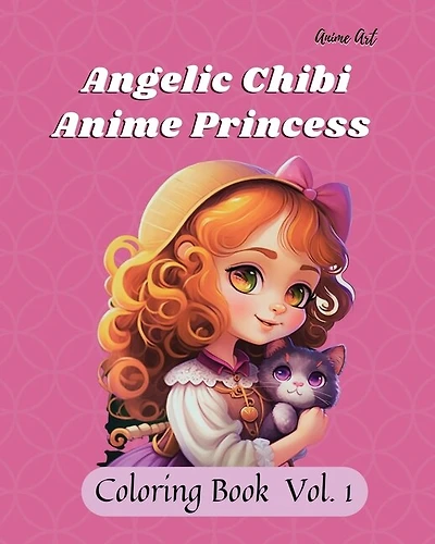 Anime Art Angelic Chibi Anime Princess Coloring Book: 40 high-quality easy-to-color pages for anime manga fans ages 4-10