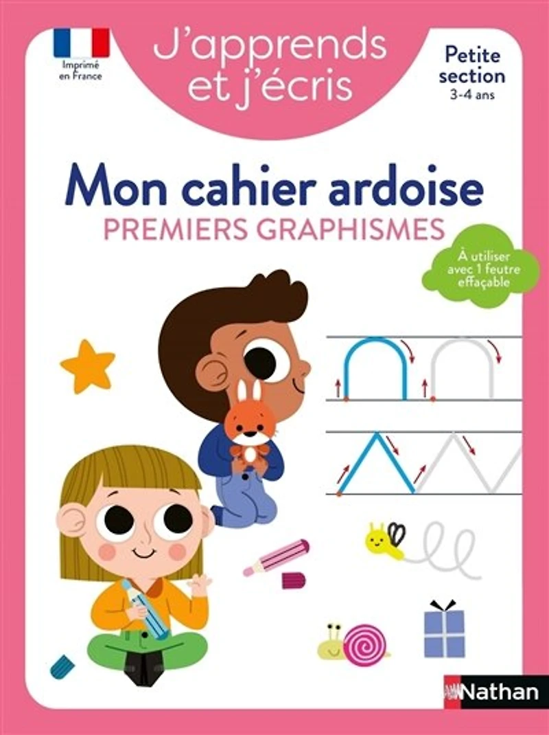 J'apprends et j'écris: mon cahier ardoise, premiers graphismes