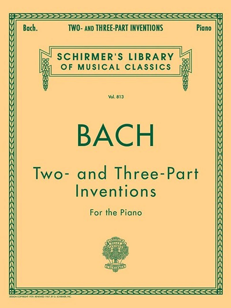 15 Two- and Three-Part Inventions: Schirmer Library of Classics Volume 813