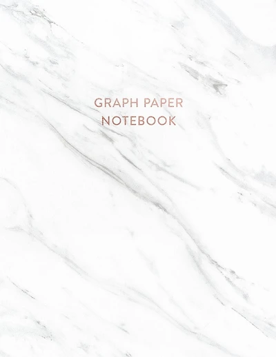 Graph Paper Notebook: Soft White Marble - 8.5 x 11 - 5 x 5 Squares per inch - 100 Quad Ruled Pages - Cute Graph Paper Composition Notebook for Children, Kids, Girls, Teens and Students (Math and Science School Essentials)