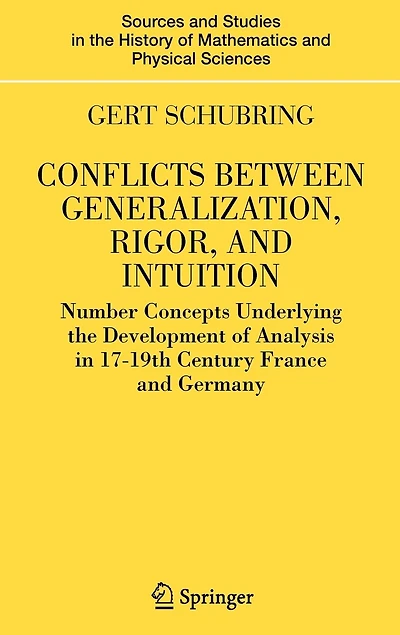 Conflicts Between Generalization, Rigor, and Intuition: Number Concepts Underlying the Development of Analysis 17th-19th Century France Germany