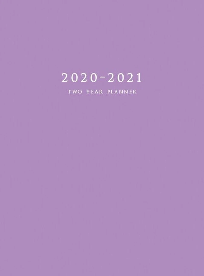 2020-2021 Two Year Planner: Large Monthly Planner With Inspirational Quotes And Purple Cover (hardcover)
