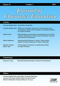 Journal of Character Education Vol 11 Issue 1