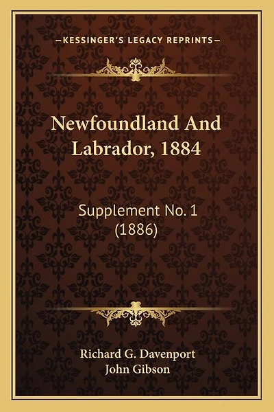 Newfoundland And Labrador, 1884: Supplement No. 1 (1886)