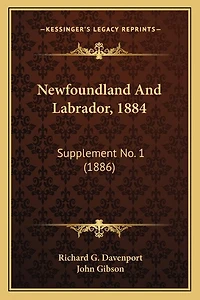 Newfoundland And Labrador, 1884: Supplement No. 1 (1886)