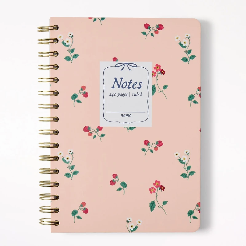 A5 Spiral Journal, Floral Berry