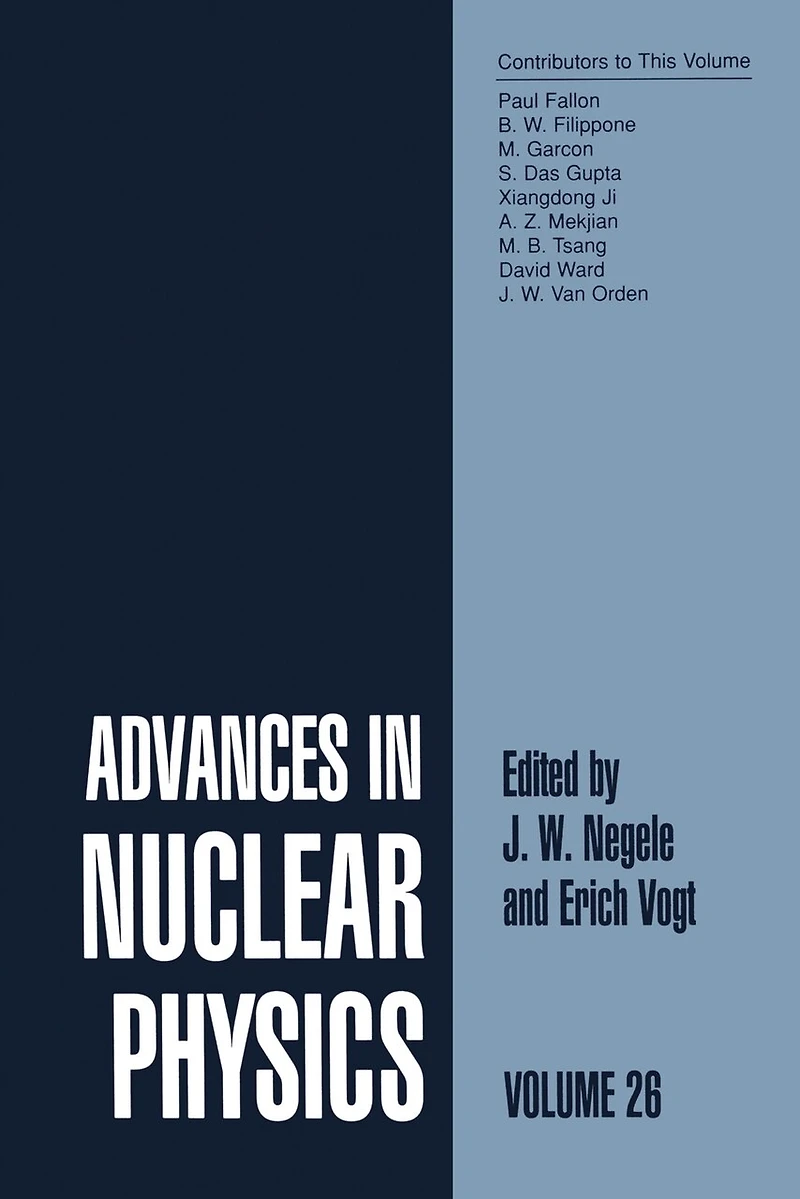 Advances Nuclear Physics: Volume 26
