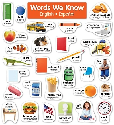 Bulletin Board: English-Spanish Photo Word Wall