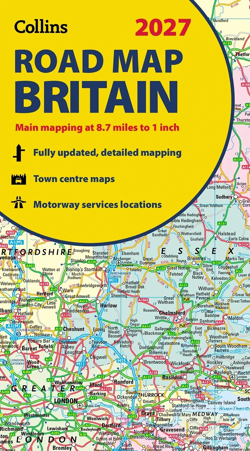 Collins Road Map of Britain 2027 (Folded Map): Clear, easy-to-read mapping