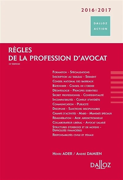 Règles de la profession d'avocat: 2027-2028