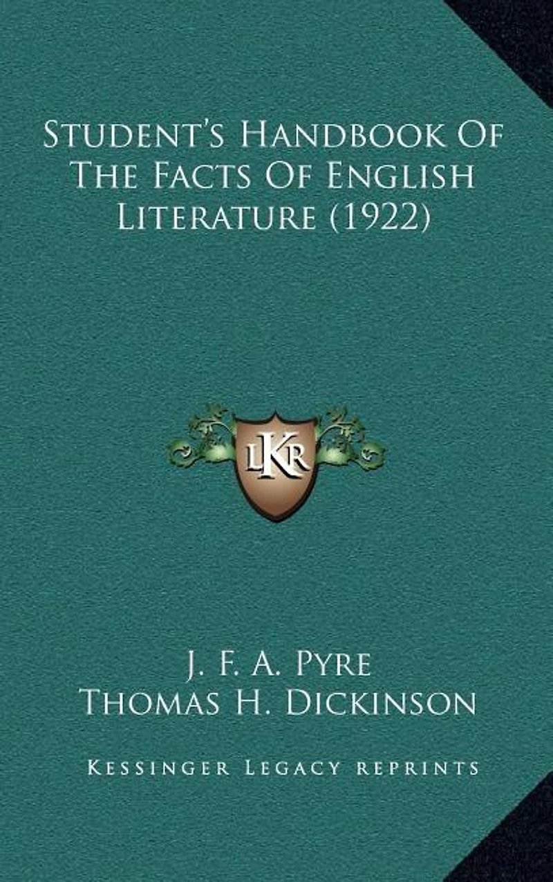 Student's Handbook Of The Facts Of English Literature (1922)