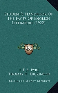 Student's Handbook Of The Facts Of English Literature (1922)