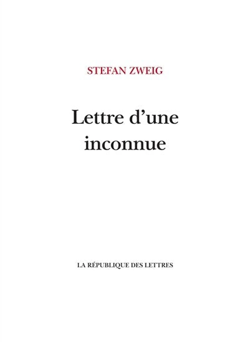 Lettre d'une inconnue