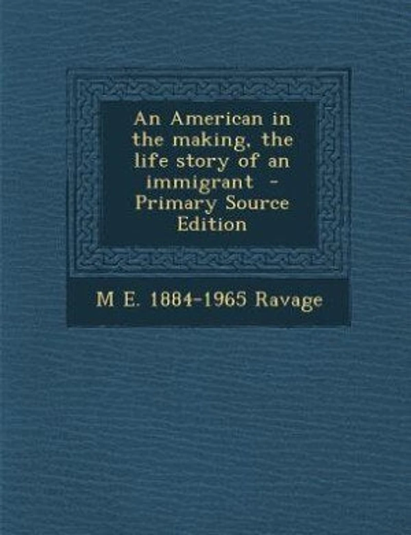 An American in the making, the life story of an immigrant - Primary Source Edition