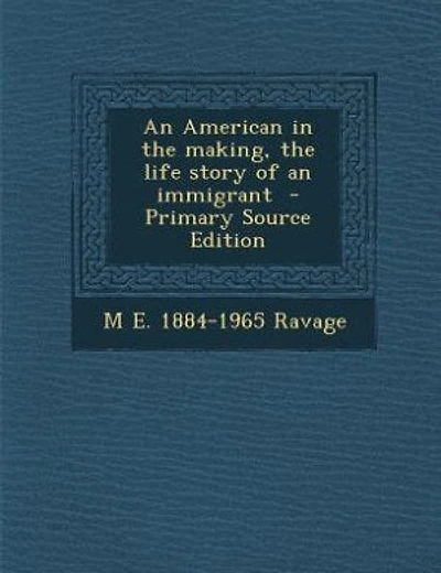 An American in the making, the life story of an immigrant  - Primary Source Edition