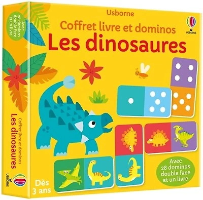 Les dinosaures : Coffret livre et dominos: Coffret livre et dominos