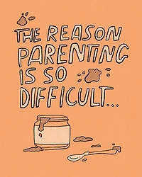 Humor Us Greeting Cards: Baby - The reason parenting is so (Pack of 6)