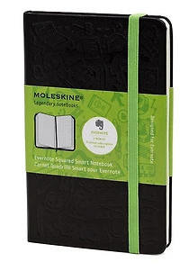 Moleskine Evernote Smart Notebook, Large, Squared, Black, Hard Cover (5 x 8.25)