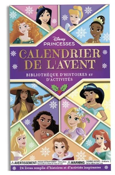 DISNEY PRINCESSES CALENDRIER DE L'AVENT BIBLIOTHÈQUE D'HISTOIRES ET D'ACTIVITÉS: Bibliothèque d’histoires et d’activités