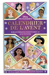 DISNEY PRINCESSES CALENDRIER DE L'AVENT BIBLIOTHÈQUE D'HISTOIRES ET D'ACTIVITÉS: Bibliothèque d’histoires et d’activités