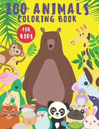 Zoo Animals: Coloring Book for Kids Ages 3-8 (Volume 1)