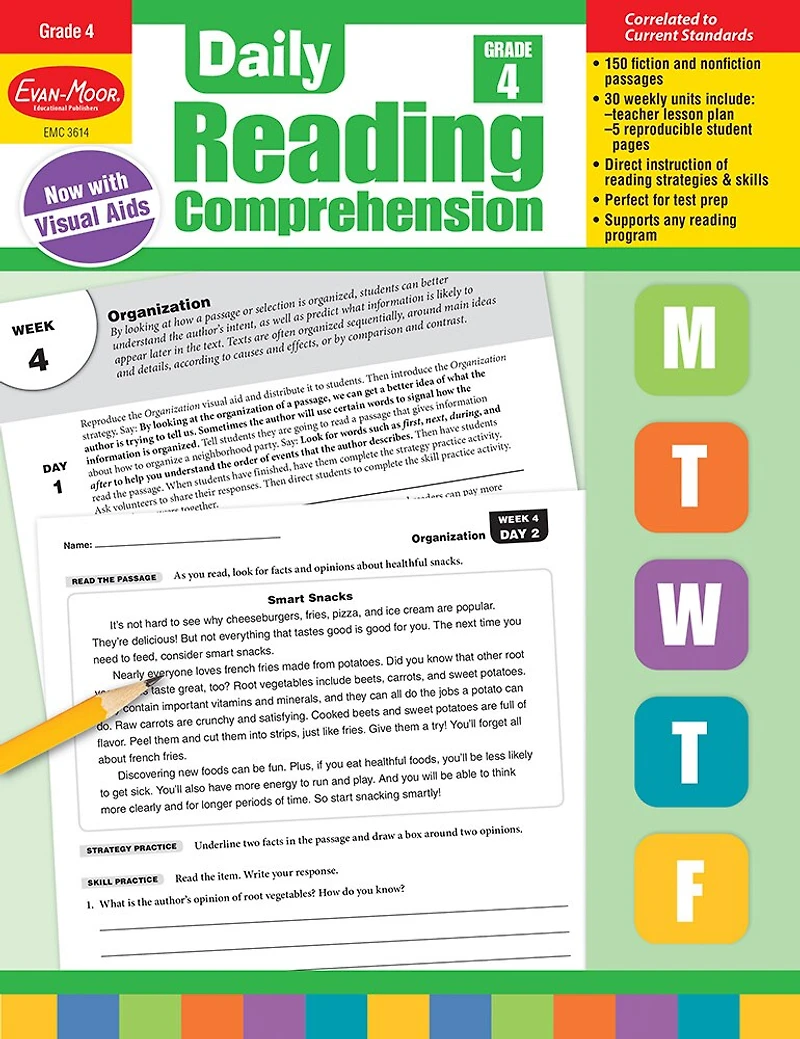 Daily Reading Comprehension, Grade 4 Te